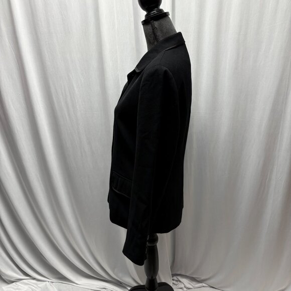The Limited Womens Black Wool Blazer Size 6 Lined Button Front Classic Office - Picture 6 of 10